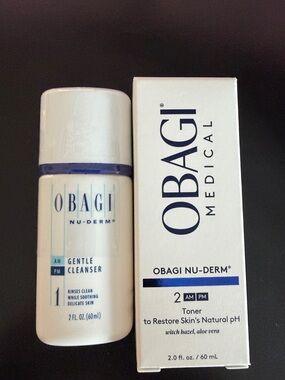 NIP travel size Obagi cleanser and toner